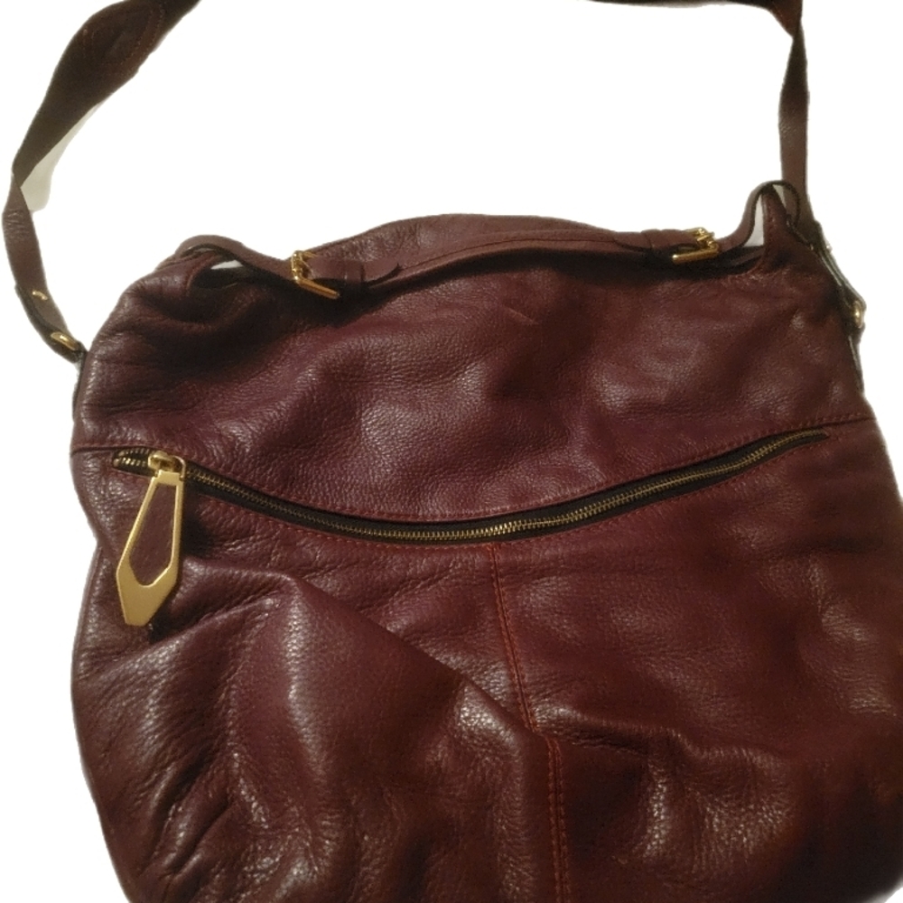 orYANY Deep Red Leather Hobo Bag